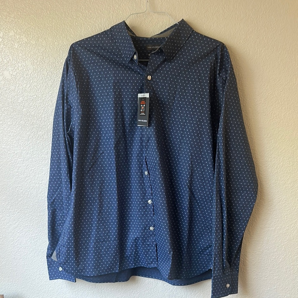 Casual Blue Button Down Shirt with Collar